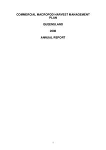 Queensland Commercial Macropod Management Program: Annual Report 2008