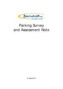 Parking Survey and Assessment Note 01 August 2011  Introduction