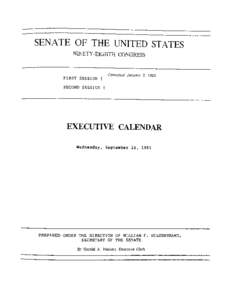 SENATE OF THE UNITED STATES NINETY-EIGHTH CONGRESS FIRST SESSION {  Convened January 3, 1983