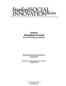 Features  Disruption for Good By Laura Arrillaga-Andreessen  Stanford Social Innovation Review