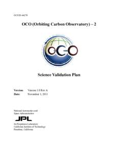 Microsoft Word - OCO-2 SciValPlan_111005_ver1 0_revA_111214_final.docx