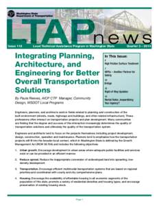Issue 118  Local Technical Assistance Program in Washington State Integrating Planning, Architecture, and