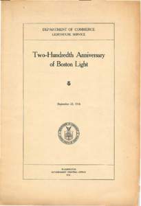 Two-Hundredth Anniversary of Boston Light