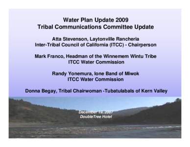 Microsoft PowerPoint - Tribal Communications Committee Update[removed]ppt