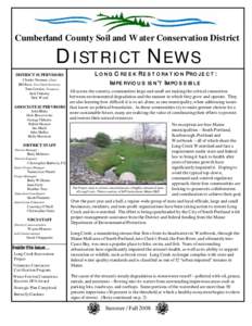 Cumberland County Soil and Water Conservation District  DISTRICT NEWS DISTRICT SUPERVISORS Charles Norman, Chair Bill Rust, Vice Chair/Secretary