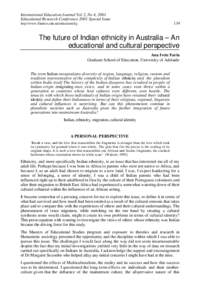 International Education Journal Vol 2, No 4, 2001 Educational Research Conference 2001 Special Issue 134 http://www.flinders.edu.au/education/iej