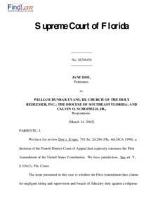 Supreme Court of Florida ____________ No. SC94450 ____________  JANE DOE,