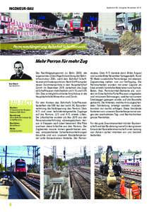 INGENIEUR-BAU  Spektrum 80, Ausgabe November 2015 Perronverlängerung Bahnhof Schaffhausen