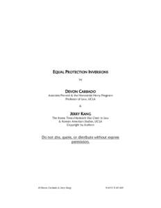 Law / United States / Strict scrutiny / Equal Protection Clause / Intermediate scrutiny / Rational basis review / Fred Korematsu / Adarand Constructors /  Inc. v. Peña / Suspect classification / Civil rights and liberties / United States Constitution / History of the United States