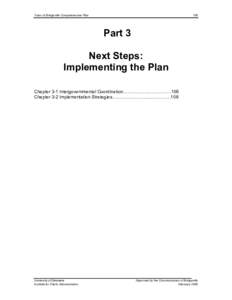 Town of Bridgeville Comprehensive Plan - Plan 3:  Next Steps -Implementing the Plan