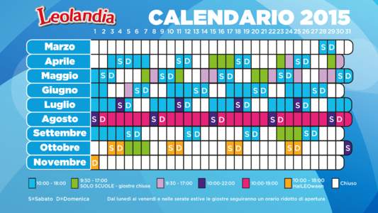 CALENDARIO 2015 Marzo Aprile Maggio Giugno Luglio