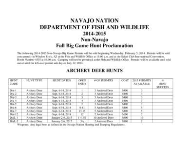 Microsoft Word[removed]Non-Navajo Big Game Hunt Proclamation.docx