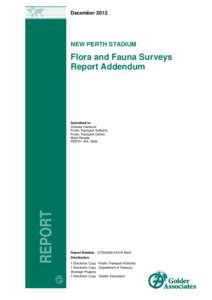 DecemberNEW PERTH STADIUM Flora and Fauna Surveys Report Addendum