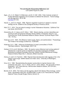 Science / Systems ecology / Ecological succession / Fire ecology / Forest ecology / Wildfires / Ecosystem / Thomas W. Swetnam / Forest-fire model / Biology / Ecology / Fire