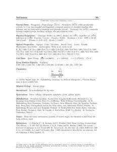 Stibarsen / Antimony / Stibnite / Chemistry / Matter / Crystallography