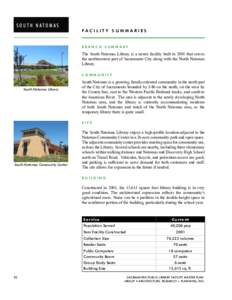 SOUTH NATOMAS  FACILITY SUMMARIES BRANCH SUMMARY