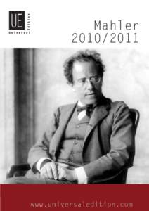 Gustav Mahler / Das Lied von der Erde / Book:Gustav Mahler / Symphony No. 2 / Symphony No. 8 / Bruno Walter / Symphony No. 1 / Symphony No. 3 / Alexander von Zemlinsky / Music / Classical music / Lieder