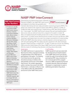 NABP PMP InterConnect PMP InterConnect by the Numbers • 27 states are currently connected to NABP InterConnect: Arizona,