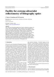 INSTITUTE OF PHYSICS PUBLISHING  METROLOGIA Metrologia[removed]S229–S232