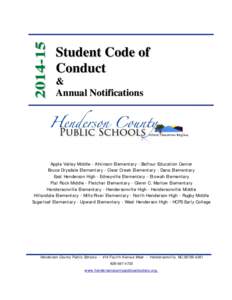[removed]Student Code of Conduct & Annual Notifications