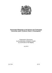 Microsoft Word[removed]Homeopathy Government Response FINAL v2 _complete version_.doc