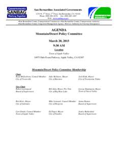 Agenda - Friday, March 20, 2015