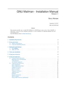 Computing / GNU Mailman / Exim / Postfix / Message transfer agent / Variable envelope return path / Configure script / Software / Computer-mediated communication / Email