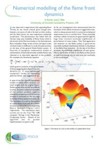 Numerical modelling of the flame front dynamics V. Karlin and J. Mai University of Central Lancashire, Preston, UK  I