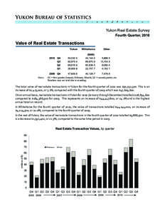 Yukon Bureau of Statistics 2 ÷  9