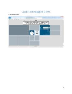 Cobb Technologies E-info E-Info Home Screen: 1  If you currently have a username and password, you will enter it and the following message will appear: