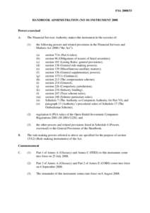 [removed]: Handbook Administration (No 10) Instrument 2008