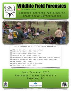 Wildlife Field Forensics The Canadian Edition Advanced Training for Wildlife Crime Scene Investigators