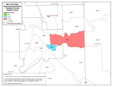 Lansing town  New York State Environmental Zones Tompkins County Eligible Tracts