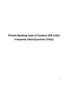 Private Banking Code of Conduct (PB Code)