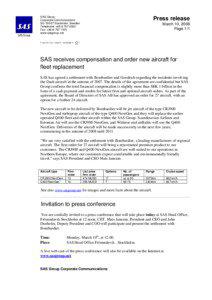 European Regions Airline Association / Scandinavian Airlines / Star Alliance / SAS Group / Estonian Air / Bombardier Dash 8 / AirBaltic / Widerøe / Mats Jansson / Transport / Aviation / Scandinavian Airlines System