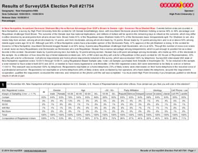 Politics of the United States / New Hampshire / Jeanne Shaheen / SurveyUSA / Republican Party