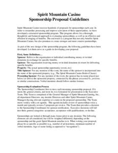 Sponsorship Proposal Guidelines