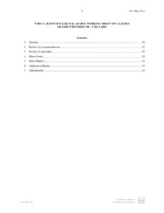 Scientific Council Reports, 2014