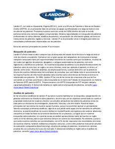 Microsoft Word - Landon IP_OnePager Jan 2011 ES edit Florence