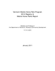 Mobile home / Affordable housing / Geography of Alabama / Building engineering / Vermont / Trailer park / Mobile /  Alabama / Manufactured housing / United States Department of Housing and Urban Development / Human geography / Housing / American architecture