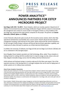 Electric power transmission systems / Application software / Automation / OSIsoft / Power analytics / Smart grid / Distributed generation / Electrical grid / Energy conservation / Electric power / Energy / Technology