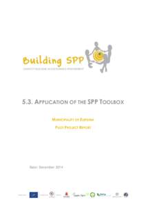 5.3. APPLICATION OF THE SPP TOOLBOX MUNICIPALITY OF ELEFSINA PILOT PROJECT REPORT Date: December 2014