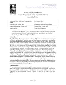 Santa Fe National Forest / Valles Caldera / Marine geology / Jemez Mountains / Core sample / Valle Grande / Volcano / Caldera / ECORD / Geology / Volcanology / Supervolcanoes