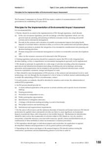 Handout 2–1  Topic 2: Law, policy and institutional arrangements Principles for the Implementation of Environmental Impact Assessment