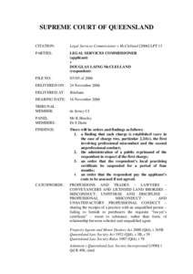 Legal Services Commissioner v McClelland[removed]LPT 13