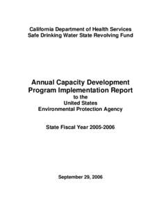 California’s Capacity Development Program: