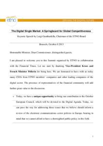 The Digital Single Market: A Springboard for Global Competitiveness