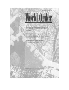 WORLD ORDER: WINTER WORLD ORDER: WINTER