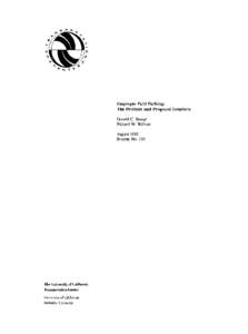 Donald Shoup / Public economics / Subsidy / Employee benefit / Tax / 401 / Income tax in the United States / Political economy / Finance / Public finance / Employment compensation / Parking