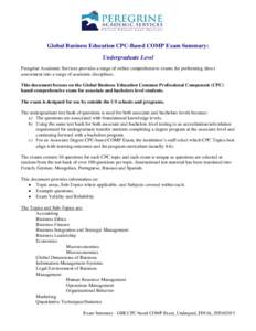Microsoft Word - Exam Summary - GBE CPC-based COMP Exam_Undergrad_FINAL_05Feb2015